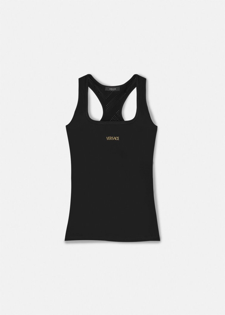 Women VERSACE Activewear & Yoga | Versace Tank Top Black